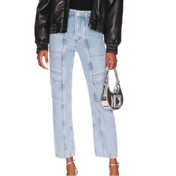 Agolde Denim - Agolde sz 26 Cooper Cargo Denim Jeans in Light Blue wash great condition